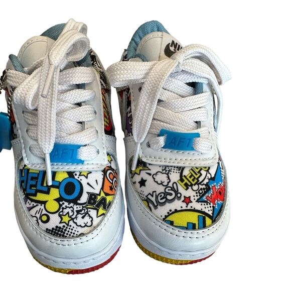 7C Toddler Nike Air Force 1 Custom Graffiti Comic Pop Art | ONE OF A KIND - Picture 8 of 15